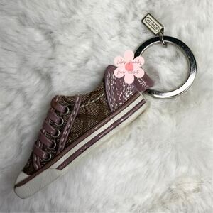 y2k Coach Vintage Purple Sig C Sneaker Bag Charm Key Chain